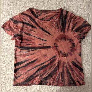 Re/done Tie-Dye Women's Top - Pink and Black S